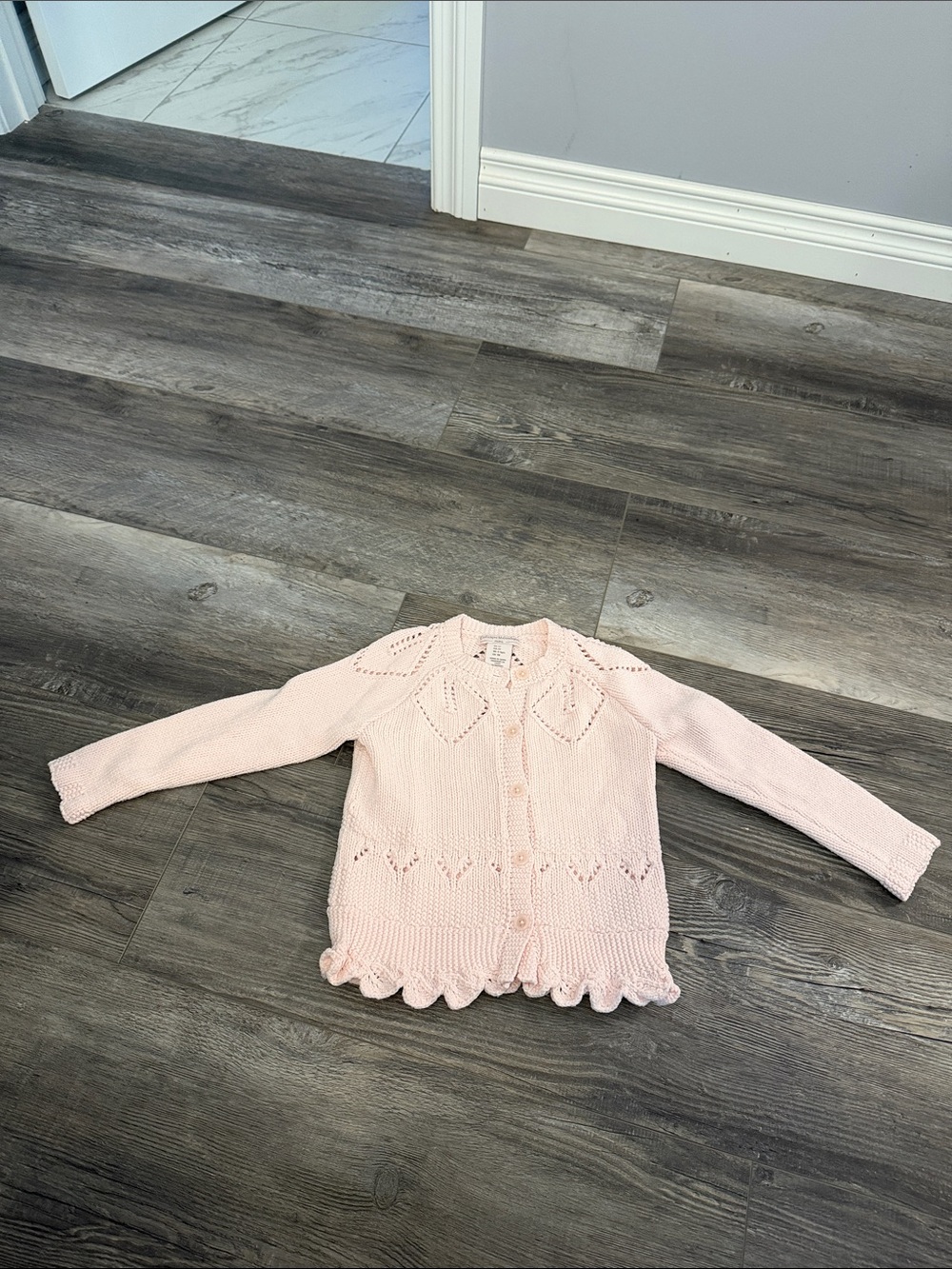Catherine Malandrino Light Pink Knit Cardigan Sweater - Cozy Button-Up Jacket